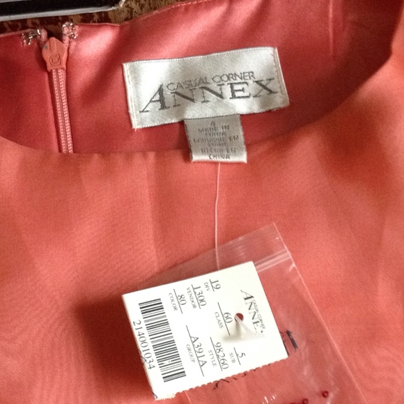 NWT Vintage Casual Corner Annex Silk Floral Bead Dress - Sz 4 - Picture 4 of 8